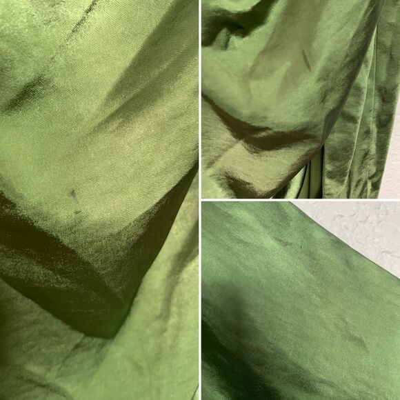 Elliatt Cassini Satin One Shoulder Ruched Midi Dress in Fern Green Size XS - Picture 9 of 12